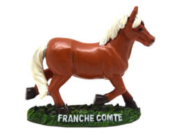 Cadeau souvenir statuette cheval Comtois