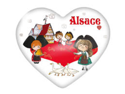 Magnet coeur souvenir Alsace