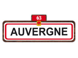 Cadeau souvenir magnet panneau Auvergne