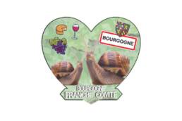 Magnet cœur souvenir Bourgogne