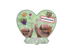 Magnet cœur souvenir Bourgogne