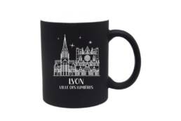 Mug noir souvenir Lyon