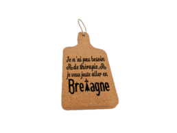 Dessous de plat en liège produit personnalisé Bretagne avec illustration régionale, idéal pour souvenirs et boutiques bretonnes.