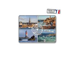 Magnet produit personnalisé Bretagne made in France, doming rectangle souvenir phares bretons.
