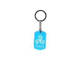 Porte-clé plaque métal produit personnalisé Bretagne avec motif Triskell, souvenir durable et régional.