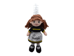 Poupée Bigoudène produit personnalisé Bretagne en costume breton, souvenir folklorique et typique.