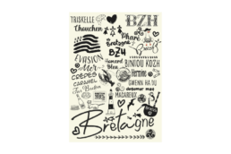 Torchon cuisine produit personnalisé Bretagne avec motifs régionaux, souvenir pratique et authentique.