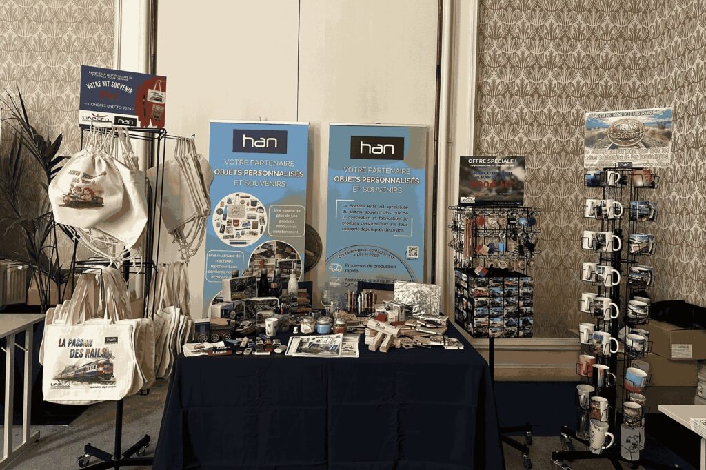 stand d’objets personnalisés lors du congrès UNECTO 2024