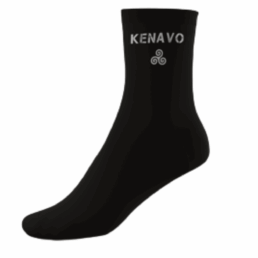 Chaussettes noires Bretagne avec inscription Kenavo