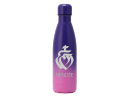 Gourde bicolore souvenir Vend&eacute;e avec embl&egrave;me du c&oelig;ur vend&eacute;en