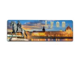 Magnet panorama souvenir Lyon avec la place Bellecour et les quais