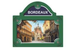 Magnet plaque de rue souvenir Bordeaux Gironde avec monument emblématique
