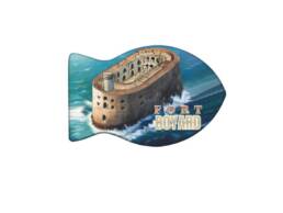 Magnet poisson souvenir Fort Boyard vu depuis l'oc&eacute;an