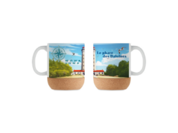 Mug base li&egrave;ge souvenir Phare des Baleines sur l'&Icirc;le de R&eacute;
