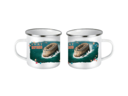 Mug fer &eacute;maill&eacute; souvenir Fort Boyard au large de la Charente-Maritime