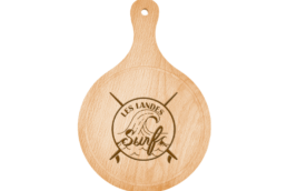 Planche à découper en bois souvenir Landes gravée du logo Surf Les Landes