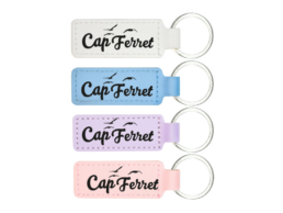 Porte-cl&eacute; simili cuir souvenir Cap Ferret Gironde