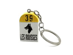 Porte-cl&eacute;s borne souvenir Les Rousses Jura avec num&eacute;ro 39
