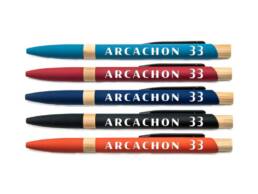 Stylo assorti souvenir Arcachon Gironde disponible en plusieurs coloris
