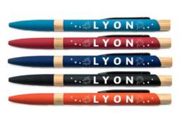 Stylo bambou souvenir Lyon avec décoration Ville des Lumières