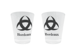 Verre &agrave; liqueur souvenir Bordeaux Gironde avec symbole embl&eacute;matique de Bordeaux