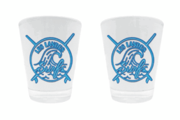Verre à liqueur souvenir Landes avec logo Surf Les Landes