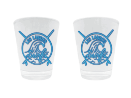 Verre &agrave; liqueur souvenir Landes avec logo Surf Les Landes