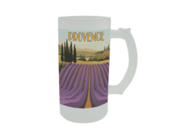 Chope givr&eacute;e souvenir Provence illustr&eacute;e de champs de lavande
