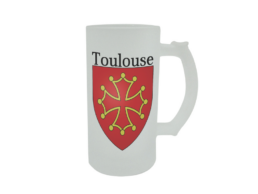 Chope givr&eacute;e souvenir Toulouse avec croix occitane