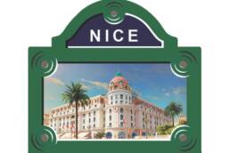 Magnet plaque de rue souvenir Nice représentant l'Hôtel Negresco