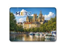 Magnet rectangle souvenir Metz repr&eacute;sentant la cath&eacute;drale Saint-&Eacute;tienne