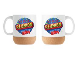 Mug base li&egrave;ge souvenir &Icirc;le de La R&eacute;union avec logo R&eacute;union 974