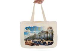 Tote bag souvenir Nice illustré du Negresco et de la Promenade des Anglais