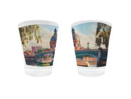 Verre &agrave; liqueur souvenir Toulouse avec le Pont Saint-Pierre